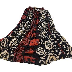 Vintage Cross Towne Women Skirt (India) 100% Rayon Small Black